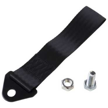 Black Racing Tow Strap